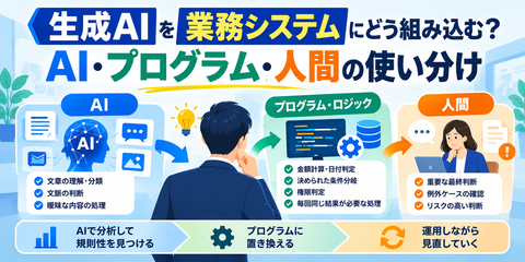 生成AIに何でも判断させていい？AIと業務ロジックを使い分けるシステム設計